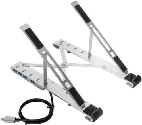 Rent to own Targus - Portable Laptop Stand + Integrated USB-A Hub - Silver