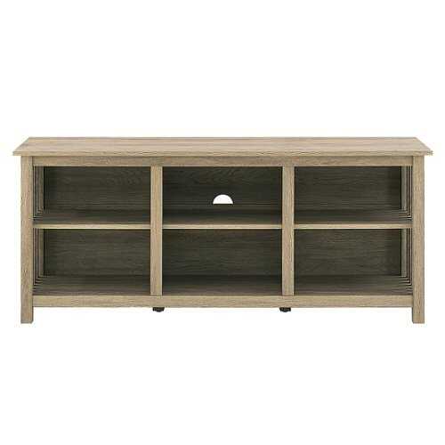 Rent to own Walker Edison - Mission-Style 6-Cubby TV Stand for TVs up to 65” - Driftwood