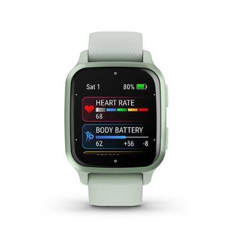 Garmin - Venu Sq 2 GPS Smartwatch 40mm Fiber-reinforced polymer - Metallic Mint
