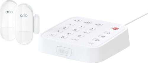 Rent to own Arlo - Home Security System with Wired Keypad Sensor Hub and (2) 8-in-1 Sensors - White