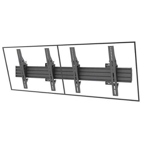 Rent to own Mount-It! - Dual-Screen Menu Board Wall Mount With Tilt Brackets - Black