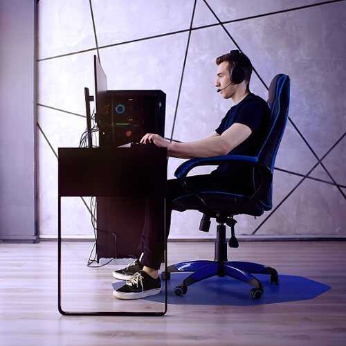 Rent to own Floortex - 9Mat® Polycarbonate 9-Sided Chair Mat for Hard Floors - 38" x 39" - Blue