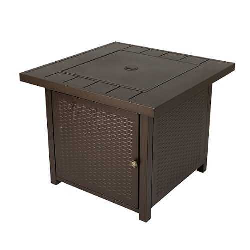 Rent to own Fire Sense - Harrington Square LPG Fire Pit in Mocha - Mocha