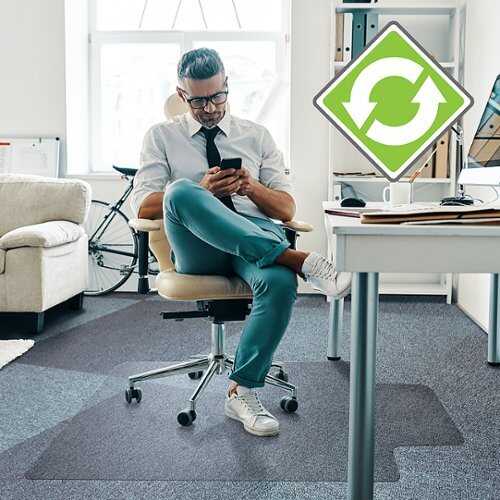 Rent to own Floortex - Ecotex® Enhanced Polymer Lipped Chair Mat for Carpets up to 3/8" - 36" x 48" - Clear
