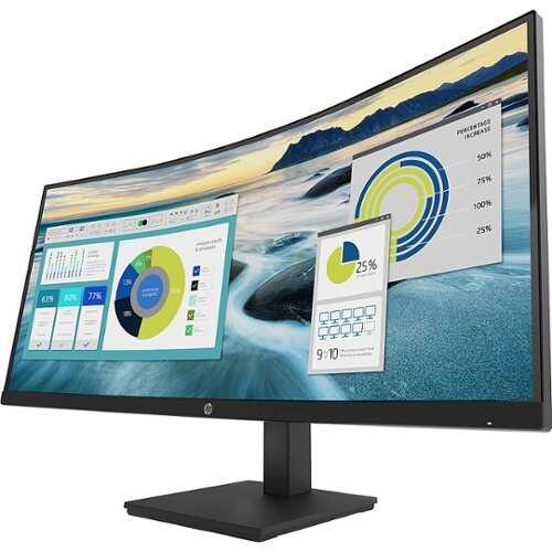 Rent to own HP - 34" VA LCD Curved 100Hz Monitor (USB, HDMI) - Black