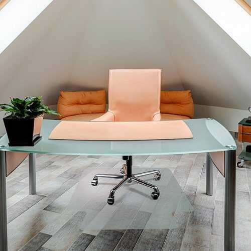 Rent to own Floortex - Cleartex® Unomat Anti-Slip Lipped Chair Mat Hard Floors and Carpet Tiles - 48 x 53" - Clear