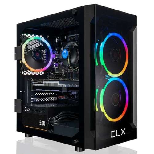 CLX - SET Gaming Desktop - Intel Core i5 10400F - 16GB Memory - GeForce GTX 1650 - 1TB M.2 NVMe SSD - Black