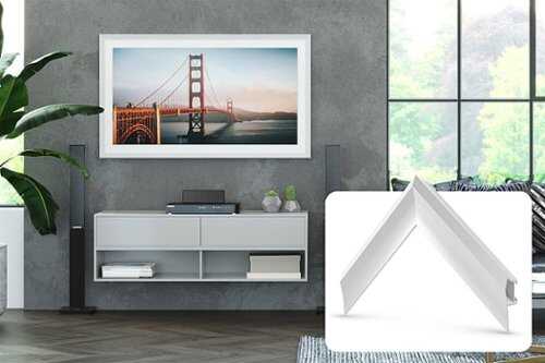 Rent to own Frame My TV.com - Deco Alloy Prismatic Bezel for Samsung The Frame TV - 75" - Pure White