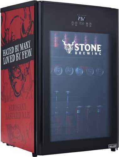 Rent to own Newair Stone Brewing Arrogant Bastard 125 Can Beer Froster Beverage Refrigerator with Fast Frosting Modes - Red