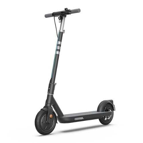 Rent to own OKAI - Neon Lite Foldable Electric Scooter w/18.6 Miles Max Operating Range & 15.5 mph Max Speed - Black