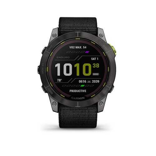 Garmin - Enduro 2 GPS Smartwatch 51mm Fiber-Reinforced Polymer with Titanium Rear Cover - Carbon Gray