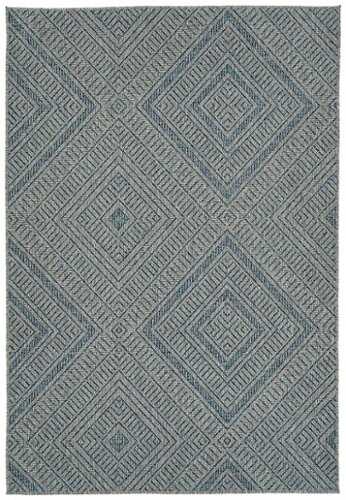 Rent to own Kaleen - Bacalar Collection 7'10" x 10' Area Rug - Blue
