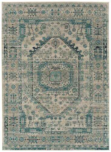Rent to own Kaleen - Zuma Beach 5'3" x 7'3" Area Rug - Turquoise