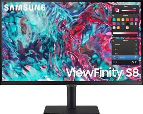 Samsung - 27" ViewFinity S8 4K UHD IPS Thunderbolt4 HDR10 with Speakers