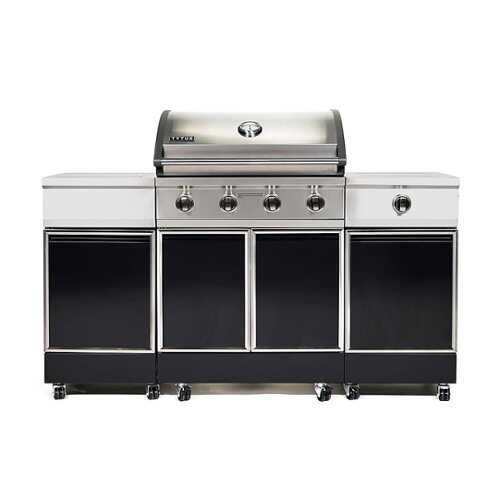 Rent to own TYTUS Grills Charcoal Grey & Stainless Steel Propane Grill Island - Charcoal Gray