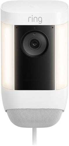 Rent to own Ring - Spotlight Cam Pro - Plug-In - Outdoor Wireless 1080p Surveillance Camera - White