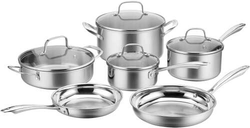 Rent to own Cuisinart - Classic Tri-Ply Stainless Steel 10-pc Cookware Set - Stainless Steel