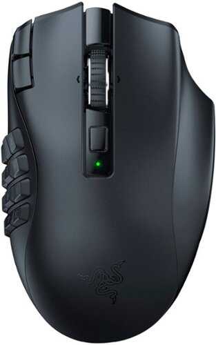 Rent to own Razer - Naga V2 HyperSpeed MMO Wireless Optical Gaming Mouse with 19 Programmable Buttons - Black