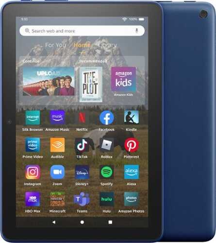 Rent To Own - Amazon - Fire HD 8 tablet, 8” HD Display, 32 GB, 30% faster processor, designed for portable entertainment, (2022 release) - Denim