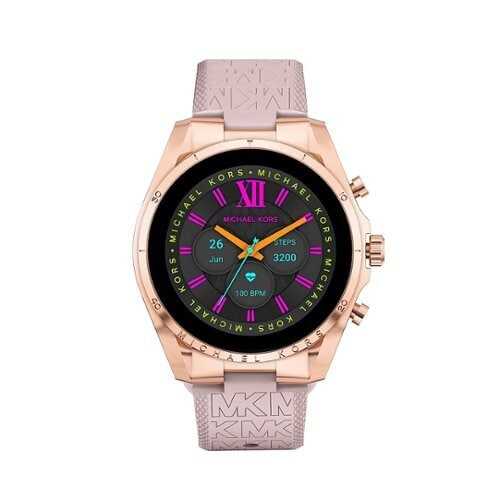Rent to own Michael Kors Gen 6 Bradshaw Blush Silicone Smartwatch - Rose Gold