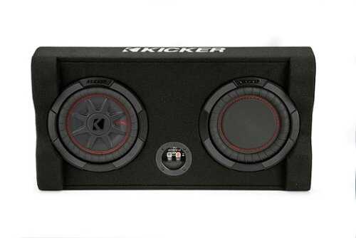 Rent to own KICKER - CompRT Down-Firing 8” 2-Ohm Loaded Subwoofer Enclosure - Black