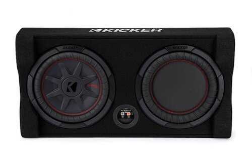 Rent to own KICKER - CompRT Down-Firing 10” 2-Ohm Loaded Subwoofer Enclosure - Black