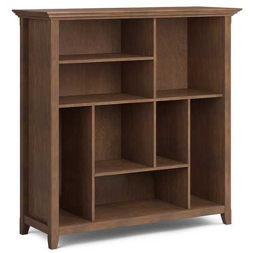 Rent to own Simpli Home - Amherst Multi Cube Bookcase and Storage Unit - Rustic Natural Aged Brown