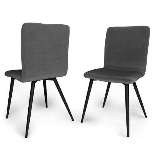 Rent to own Simpli Home - Baylor Dining Chair (Set of 2) - Dark Grey