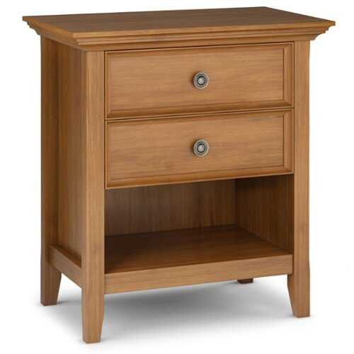 Rent to own Simpli Home - Amherst Bedside Table - Light Golden Brown