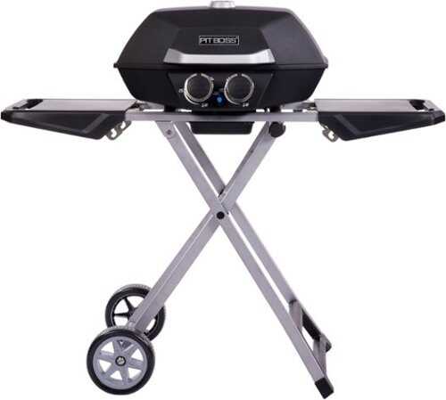 Rent to own Pit Boss - 2-Burner Portable Gas Grill with Collapsible Cart - Black Sand