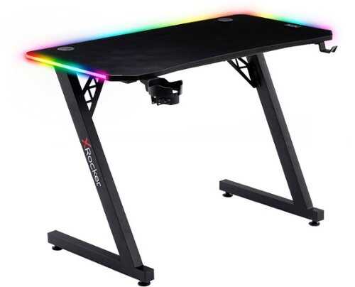 Rent to own X Rocker - Cobra Gaming Desk with RGB Lighting - Black