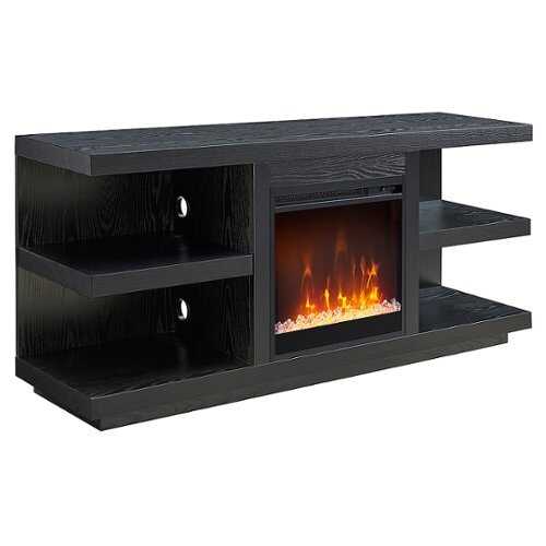 Rent to own Camden&Wells - Maya Crystal Fireplace TV Stand for Most TVs up to 65" - Black Grain
