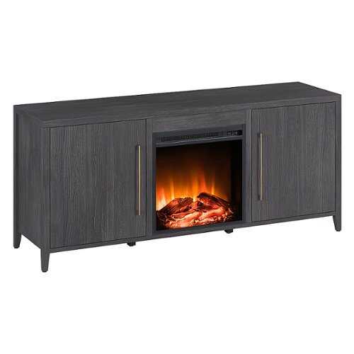 Rent to own Camden&Wells - Jasper Log Fireplace TV Stand for Most TVs up to 65" - Charcoal Gray