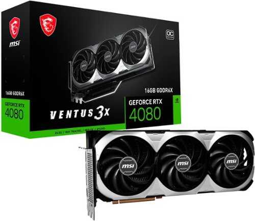 Rent to own MSI - NVIDIA GeForce RTX 4080 16GB VENTUS 3X OC 16GB DDR6X PCI Express 4.0 Graphics Card - Black