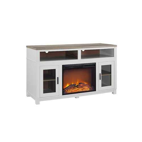 Rent to own Ameriwood Home - Carver Electric Fireplace TV Stand - White