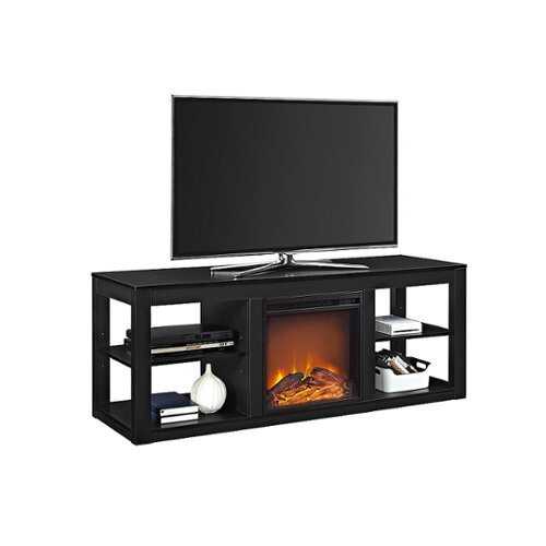 Rent to own Ameriwood Home - Parsons Electric Fireplace TV Stand - Black