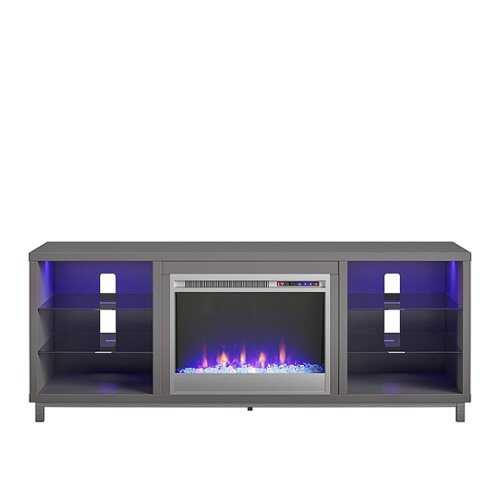 Rent to own Ameriwood Home - Lumina Deluxe Fireplace TV Stand (70”) - Graphite