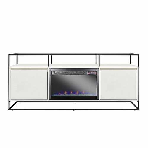 Rent to own Ameriwood Home - Camley Electric Fireplace TV Stand/Console - Plaster