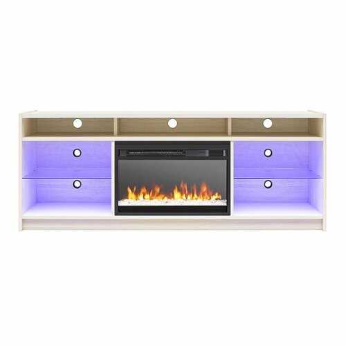 Rent to own Ameriwood Home - Luna Fireplace TV Stand for TVs up to 65" - Ivory Oak