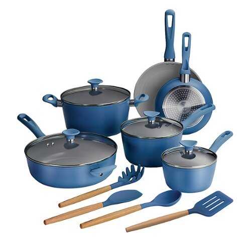 Rent to own Tramontina - 14PC Cold Forged Cookware Set - Blue