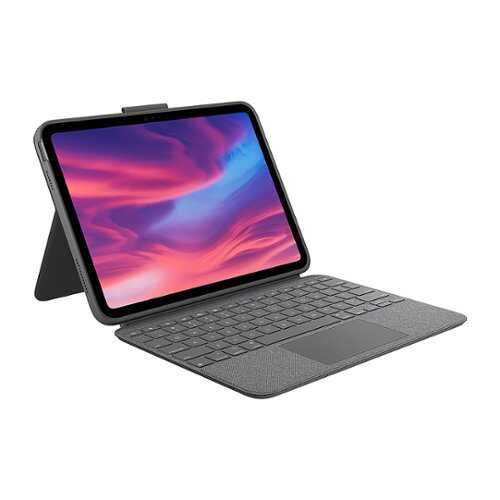 Rent to own Logitech - Combo Touch Keyboard and Trackpad Case for Apple iPad (10th Gen) with Detachable Backlit Keyboard - Oxford Gray - Oxford Gray