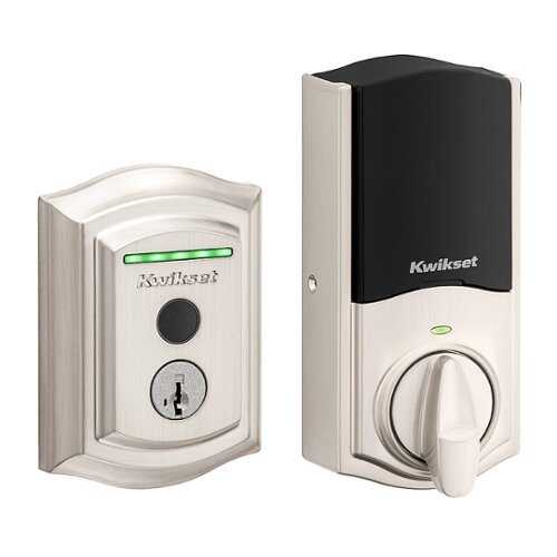 Rent to own Kwikset - Halo Smart Lock Wi-Fi Replacement Deadbolt with App/Key/Fingerprint Access - Satin Nickel