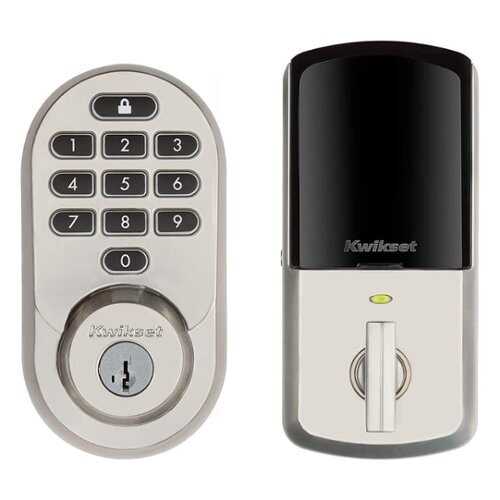 Rent to own Kwikset - Halo Smart Lock Wi-Fi Replacement Deadbolt with App/Keypad/Key Access - Satin Nickel
