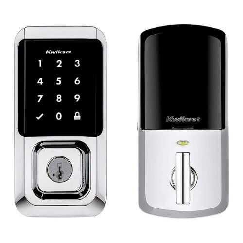 Rent to own Kwikset - Halo Smart Lock Wi-Fi Replacement Deadbolt with App/Touchscreen/Key Access - Polished Chrome