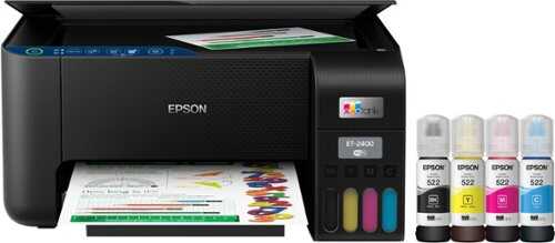 Rent to own Epson EcoTank ET-2400 Wireless Color All-in-One Cartridge-Free Supertank Printer with Scan and Copy - Black