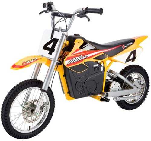 Razor - MX650 Dirt Rocket eBike w/ 10 miles Max Operating Range and 17 mph Max Speed - Yellow