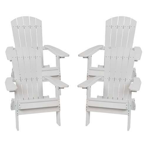 Rent To Own - Flash Furniture - Charlestown Adirondack Chair (set of 4) - White