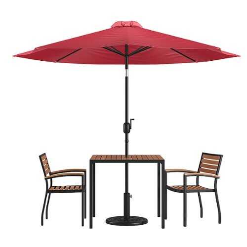 Rent to own Flash Furniture - Lark Outdoor Square Modern  5 Piece Patio Set - Red