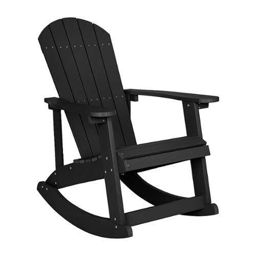 Rent to own Flash Furniture - Savannah Rocking Patio Chair - Black