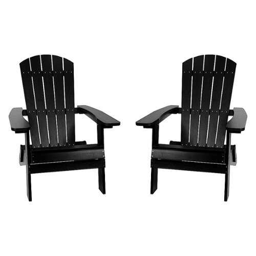 Rent to own Flash Furniture - Charlestown Adirondack Chair (set of 2) - Black